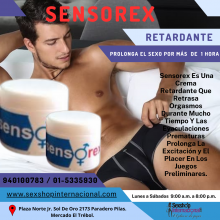 SENSOREX CREMA RETARDANTE PARA LA EYACULACION RAPIDA - SEXSHOP PLAZA NORTE